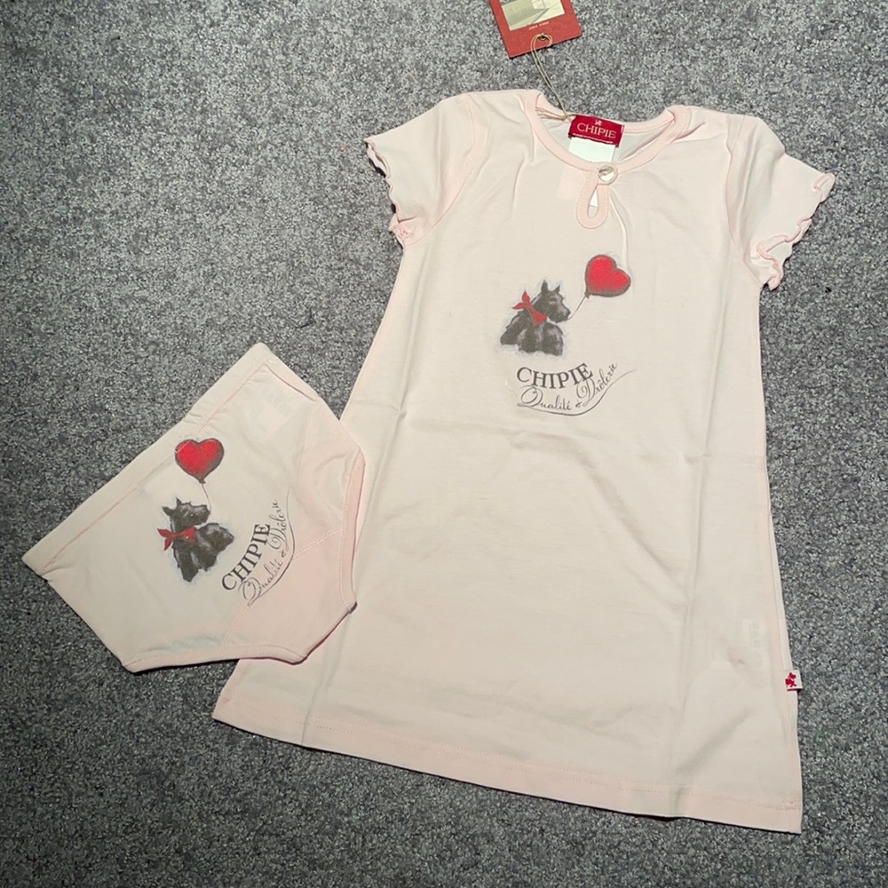 New Chipie Girls Nightgown & Matching Underwear
